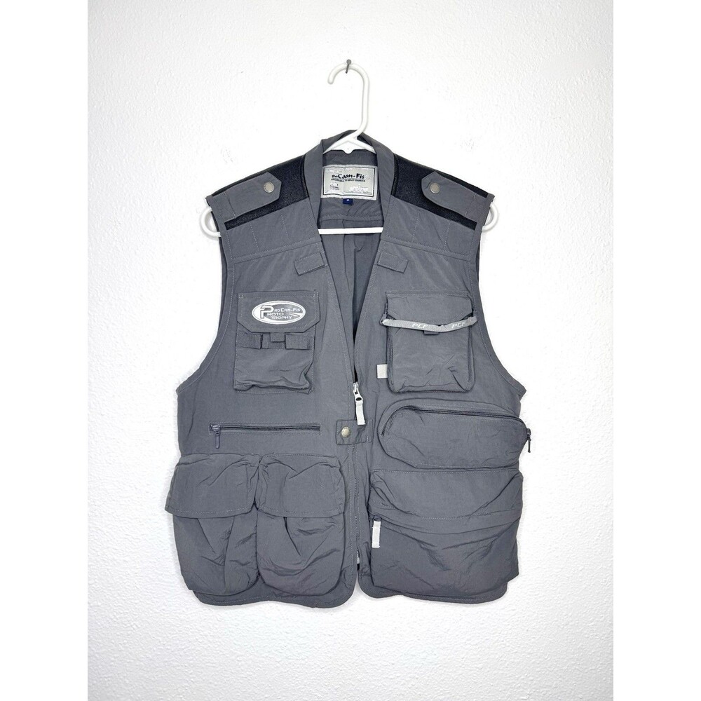 VTG Pro Cam-Fis Safari Fishing Hiking Vest Sz M Photographer Utility Film Travel